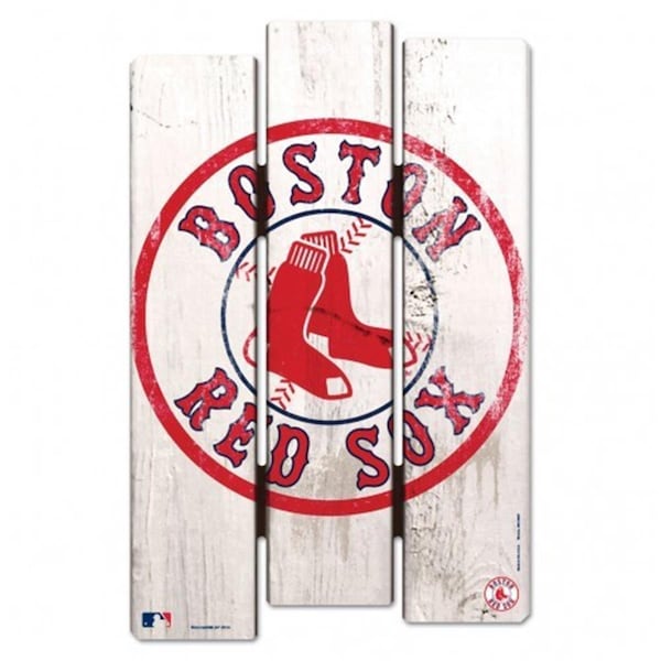 Wincraft Boston Red Sox Sign 11x17 Wood Fence Style WI51572 - main